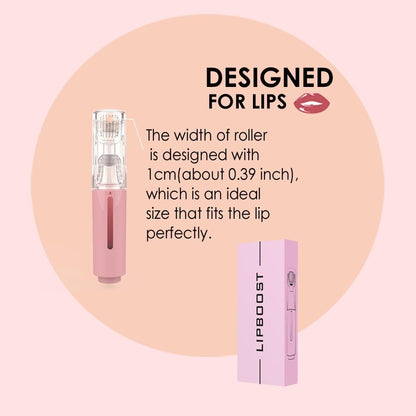 TIDEWISH Derma Roller with Liquid Reservoir Serum Applicator for Lips, Skin, Hair, Wrinkles - 105 Titanium Needles 0.25 mm, Pink Avelisse