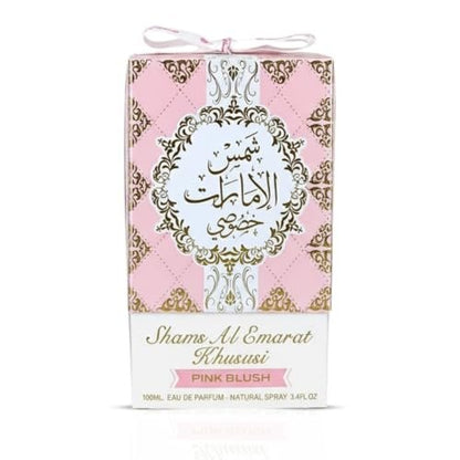 Ard al Zaafaran Pink Blush Shams Al Emarat Khususi Eau de Parfum for Women - 100 ml (3.4 oz) Romantic & Sweet Arabian Perfume
