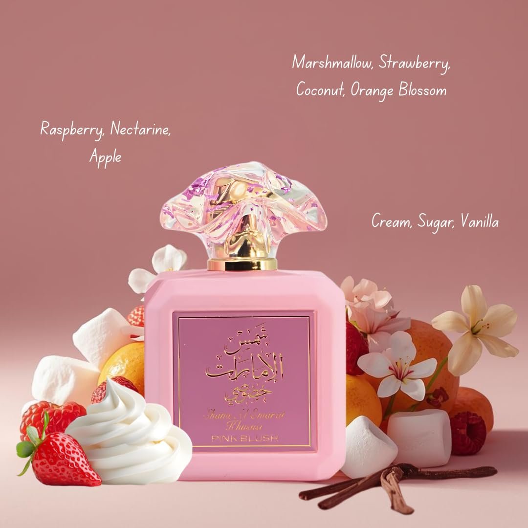 Ard al Zaafaran Pink Blush Shams Al Emarat Khususi Eau de Parfum for Women - 100 ml (3.4 oz) Romantic & Sweet Arabian Perfume - görsel 11