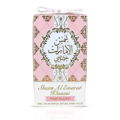 Ard al Zaafaran Pink Blush Shams Al Emarat Khususi Eau de Parfum for Women - 100 ml (3.4 oz) Romantic & Sweet Arabian Perfume