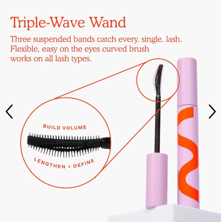 Tower Two Eight Triple-Wave Volumizing Mascara - Vegan, Water-Resistant, Lengthening & Defining Mascara in Rich Espresso Brown - görsel 4