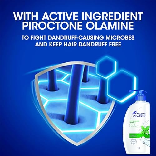 Head & Shoulders Anti Dandruff Shampoo, Cool Menthol Scent, 22 oz Pump Bottles (Pack of 2) - Daily Scalp Care for All Hair Types Avelisse