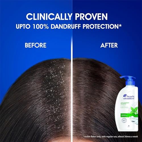 Head & Shoulders Anti Dandruff Shampoo, Cool Menthol Scent, 22 oz Pump Bottles (Pack of 2) - Daily Scalp Care for All Hair Types Avelisse