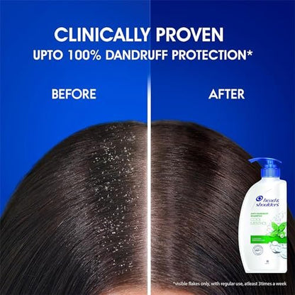 Head & Shoulders Anti Dandruff Shampoo, Cool Menthol Scent, 22 oz Pump Bottles (Pack of 2) - Daily Scalp Care for All Hair Types Avelisse