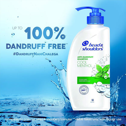 Head & Shoulders Anti Dandruff Shampoo, Cool Menthol Scent, 22 oz Pump Bottles (Pack of 2) - Daily Scalp Care for All Hair Types Avelisse