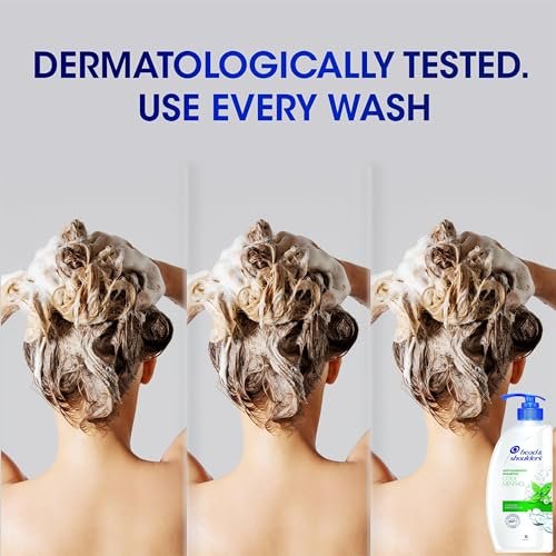 Head & Shoulders Anti Dandruff Shampoo, Cool Menthol Scent, 22 oz Pump Bottles (Pack of 2) - Daily Scalp Care for All Hair Types Avelisse