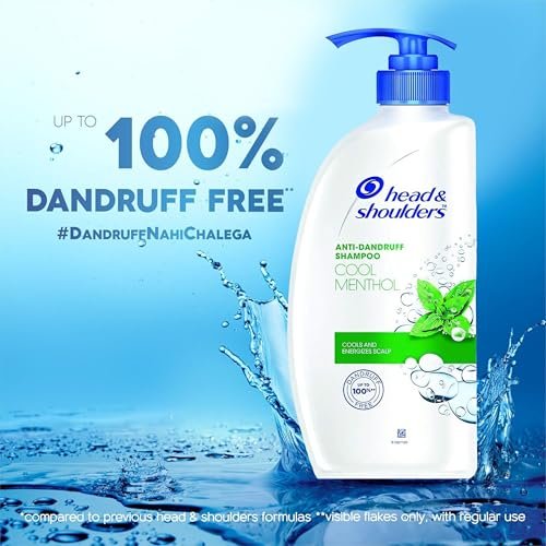 Head & Shoulders Anti Dandruff Shampoo, Cool Menthol Scent, 22 oz Pump Bottles (Pack of 2) - Daily Scalp Care for All Hair Types Avelisse