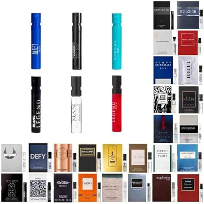 Men's Cologne Sampler Set - 6 Designer Fragrance Samples for Men