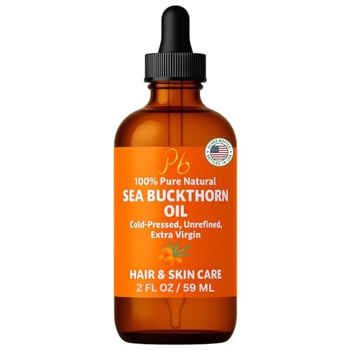Pomberries Sea Buckthorn Oil – 100% Pure Cold-Pressed from Fruit & Seed – Face Oil for Radiant, Youthful-Looking Skin – Amber Glass Bottle 2 fl oz - görsel 2