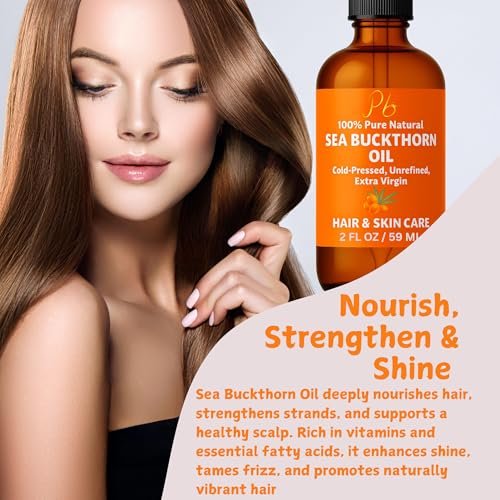 Pomberries Sea Buckthorn Oil – 100% Pure Cold-Pressed from Fruit & Seed – Face Oil for Radiant, Youthful-Looking Skin – Amber Glass Bottle 2 fl oz - görsel 14