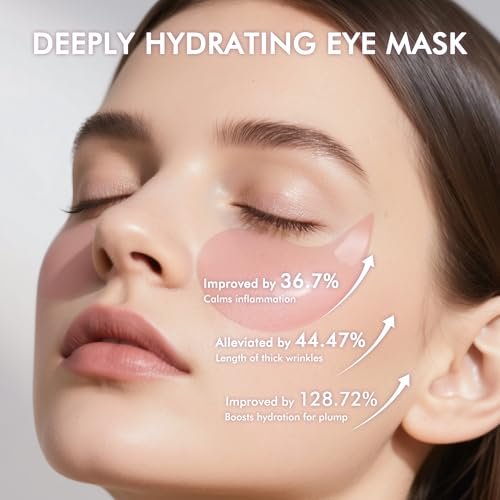 AzLucaky Rose Hydrogel Under Eye Patches – 40 Pairs, Puffy Eyes & Dark Circles Treatment with Hyaluronic Acid & Niacinamide Avelisse