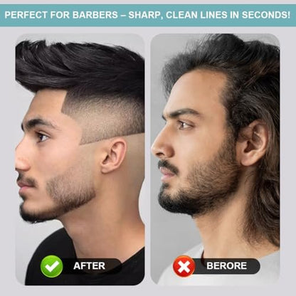 Racgrul Enhancement Card for Barbers – Reusable Hairline Shaping Tool with Measurement Indicators, Beard Line Up Template, Color Spray Edge Line Up Tool, Easy to Clean Hairline Maker Guide Avelisse