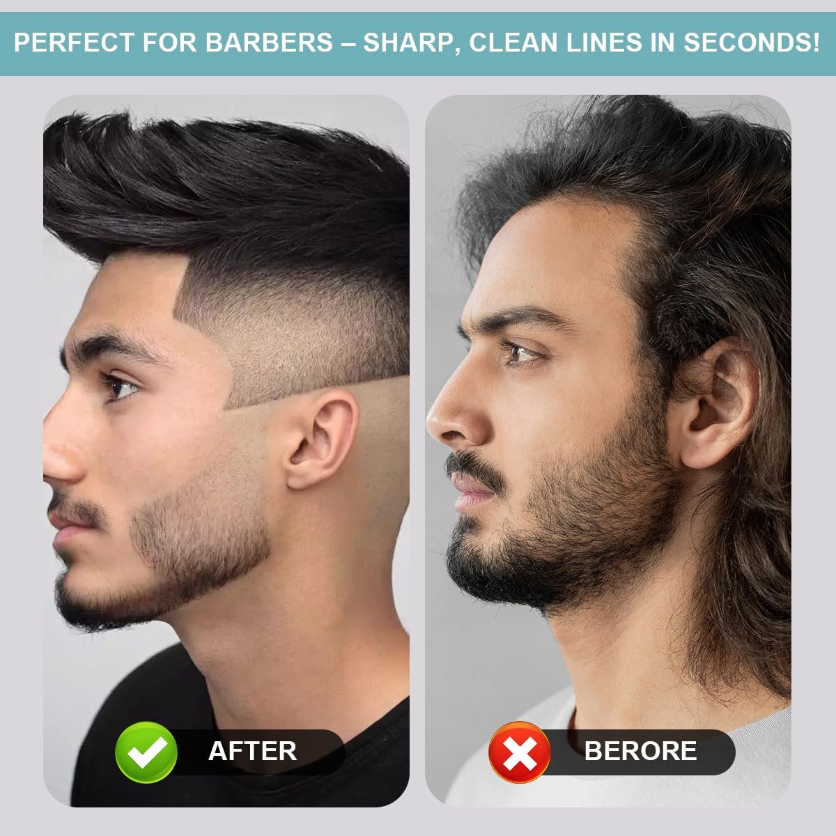Racgrul Enhancement Card for Barbers – Reusable Hairline Shaping Tool with Measurement Indicators, Beard Line Up Template, Color Spray Edge Line Up Tool, Easy to Clean Hairline Maker Guide Avelisse