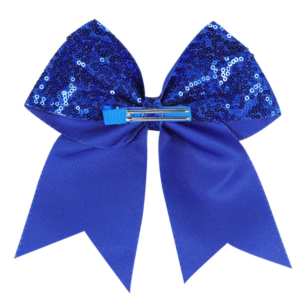 12-Color Jumbo Glitter Cheer Bow Clip – 7” Sequin Hair Bow for Girls, Perfect for Softball, Uniforms, Christmas, Halloween, and Special Occasions Avelisse