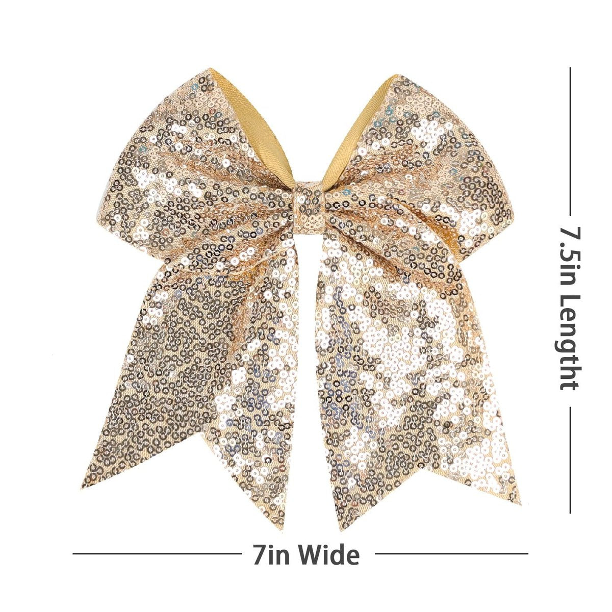12-Color Jumbo Glitter Cheer Bow Clip – 7” Sequin Hair Bow for Girls, Perfect for Softball, Uniforms, Christmas, Halloween, and Special Occasions Avelisse