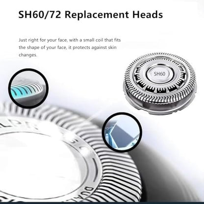 CIELONI SH60 Replacement Blades Compatible with Philips Norelco Series 6000, SH60 Shaver Heads for Philips S6880/81 S6850/85 S6810/82 (3 Pack) Avelisse