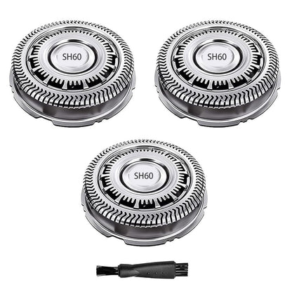 CIELONI SH60 Replacement Blades Compatible with Philips Norelco Series 6000, SH60 Shaver Heads for Philips S6880/81 S6850/85 S6810/82 (3 Pack) Avelisse
