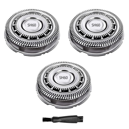 CIELONI SH60 Replacement Blades Compatible with Philips Norelco Series 6000, SH60 Shaver Heads for Philips S6880/81 S6850/85 S6810/82 (3 Pack) Avelisse