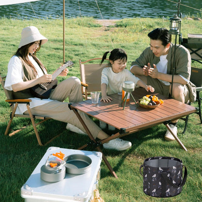ABSOK Portable Travel Foot Bath Tub, Collapsible Bucket for Soaking Feet - Black, Plastic, 13.8 x 13.8 x 10.2 inches