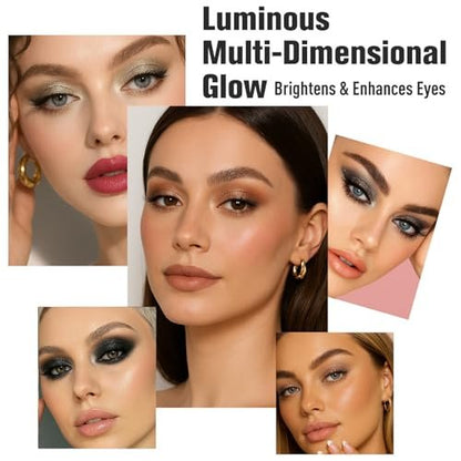 UCANBE Baked Eyeshadow Palette with 15 Brushes Makeup Set - 16 Color Natural Nude Matte Shimmer Metallic Eye Shadow, High Pigmented Long Lasting Waterproof Avelisse