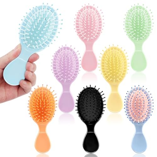 HOFASON 8-Pack Mini Wet Hair Brushes – Easter Basket Stuffers for Women, Teens, Girls | Small Gifts for Valentine’s Day, Bachelorette Parties & Stocking Stuffers - görsel 2
