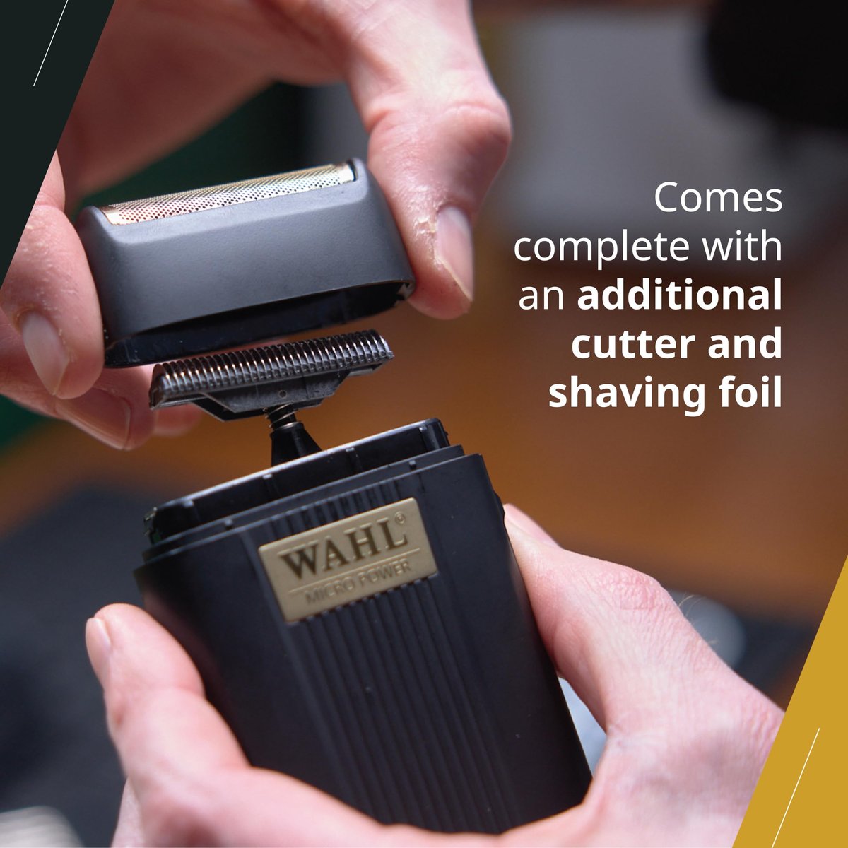 Wahl Professional Micro Power Shaver – Cordless Ultra-Close Finishing Foil Shaver, 2-Hour Runtime, Black Avelisse