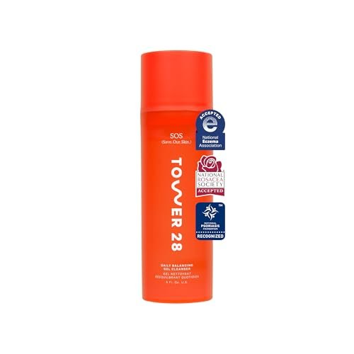 Tower 28 SOS Gel Facial Cleanser – Hydrating Face Wash & Makeup Remover for Sensitive Skin, Fragrance-Free, 5 oz - görsel 2