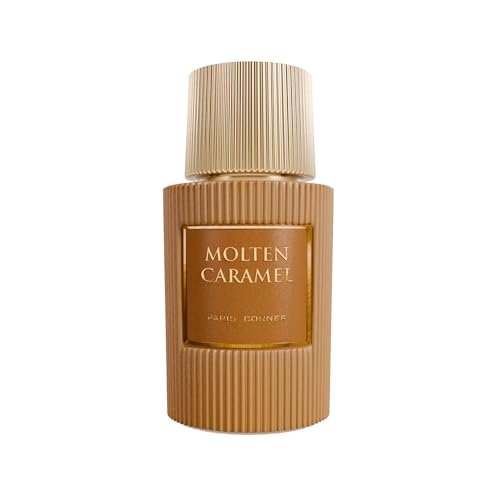 Paris Corner Molten Caramel Perfume 3.4 Fl Oz – Sweet Gourmand Unisex Fragrance with Creamy White Chocolate, Milky Caramel & Vanilla Avelisse