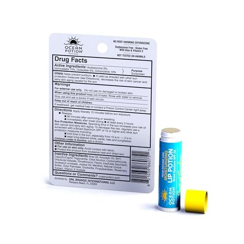 Ocean Potion Sun Care Sunscreen Lip Balm SPF 50 - Hydrating SPF Lip Balm with Broad Spectrum UVA/UVB Protection, Lightweight Sunscreen Lip Balm for Outdoor Sun Care, 4.2g - görsel 4