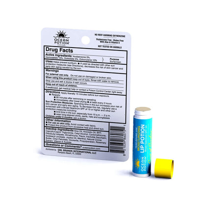 Ocean Potion Sun Care Sunscreen Lip Balm SPF 50 - Hydrating SPF Lip Balm with Broad Spectrum UVA/UVB Protection, Lightweight Sunscreen Lip Balm for Outdoor Sun Care, 4.2g