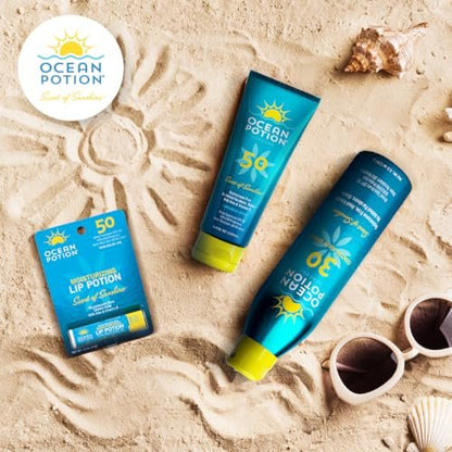 Ocean Potion Sun Care Sunscreen Lip Balm SPF 50 - Hydrating SPF Lip Balm with Broad Spectrum UVA/UVB Protection, Lightweight Sunscreen Lip Balm for Outdoor Sun Care, 4.2g