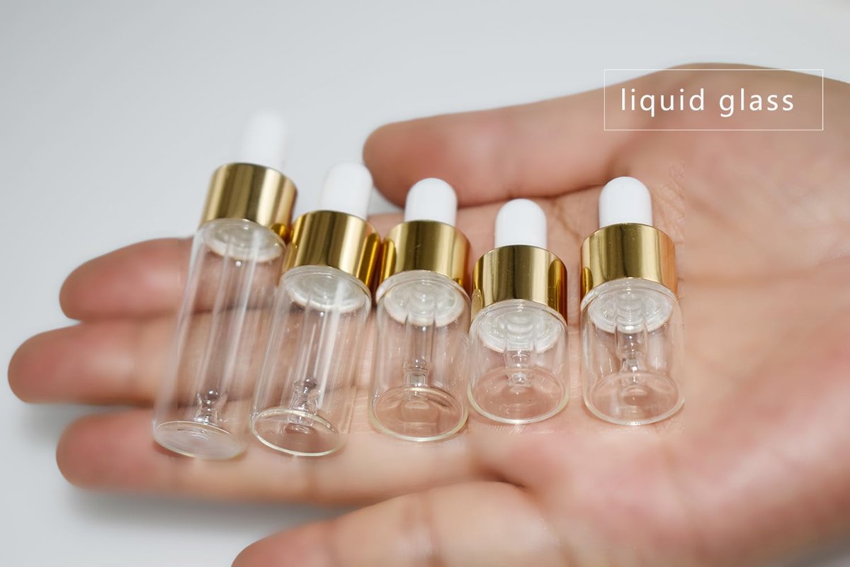 Hustar Small Dropper Bottle Set - 10Pcs Mini Glass Sample Dropper Bottles for Travel Liquids (1ml, 2ml, 3ml, 4ml, 5ml) - görsel 9