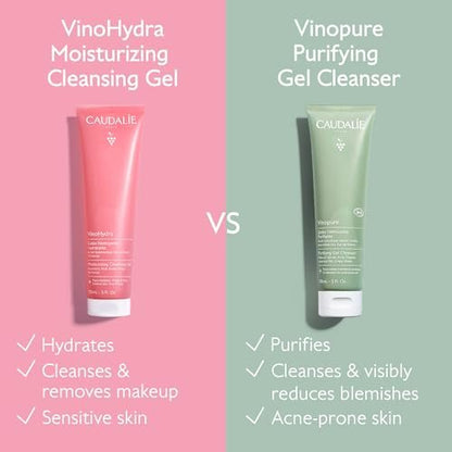 Caudalie VinoHydra Moisturizing Cleansing Gel – Gentle Face Cleanser with Hyaluronic Acid, 150 mL Avelisse