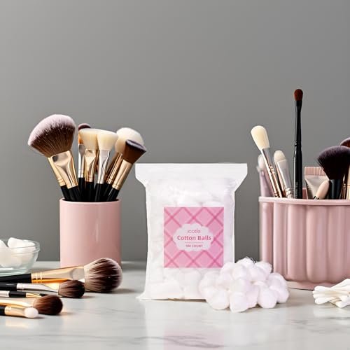 Icotle 100% Pure Cotton Balls, Large Size, Soft and Absorbent for Make-Up, Nail Polish Removal, Pet Care, Applying Lotion or Powder and First-Aid for Everyday Household Use, 100 Count - görsel 16