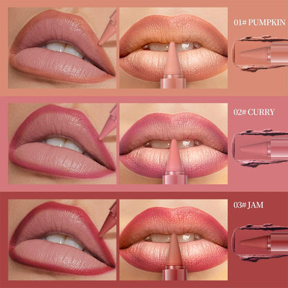 6 Pcs Gradient Lip Liner and Lipstick Combo Set – 2-in-1 Ombre Lipstick & Brown Lip Liner Duo – Waterproof, Long-Lasting Matte Finish – Smudge-Proof Full Coverage Lip Kit for Fuller & Plumper Lips