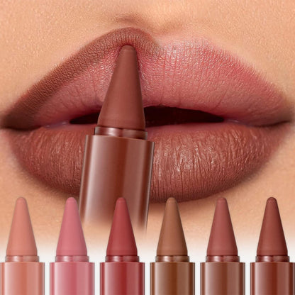 6 Pcs Gradient Lip Liner and Lipstick Combo Set – 2-in-1 Ombre Lipstick & Brown Lip Liner Duo – Waterproof, Long-Lasting Matte Finish – Smudge-Proof Full Coverage Lip Kit for Fuller & Plumper Lips