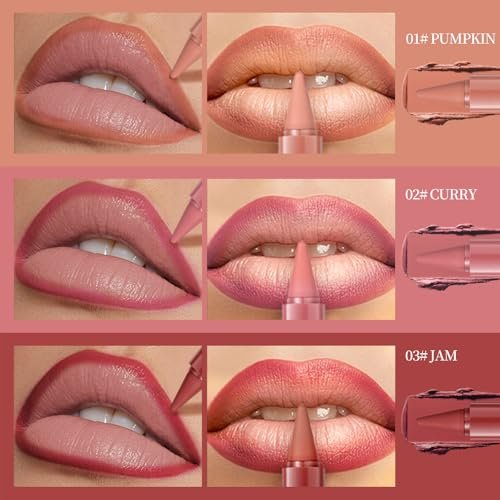 6 Pcs Gradient Lip Liner and Lipstick Combo Set – 2-in-1 Ombre Lipstick & Brown Lip Liner Duo – Waterproof, Long-Lasting Matte Finish – Smudge-Proof Full Coverage Lip Kit for Fuller & Plumper Lips - görsel 8