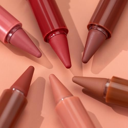 6 Pcs Gradient Lip Liner and Lipstick Combo Set – 2-in-1 Ombre Lipstick & Brown Lip Liner Duo – Waterproof, Long-Lasting Matte Finish – Smudge-Proof Full Coverage Lip Kit for Fuller & Plumper Lips - görsel 10