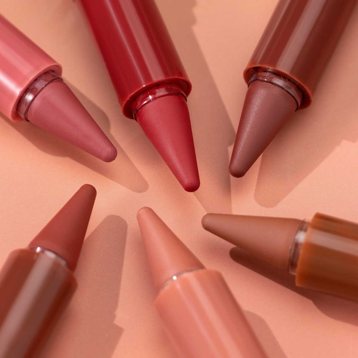 6 Pcs Gradient Lip Liner and Lipstick Combo Set – 2-in-1 Ombre Lipstick & Brown Lip Liner Duo – Waterproof, Long-Lasting Matte Finish – Smudge-Proof Full Coverage Lip Kit for Fuller & Plumper Lips - görsel 9