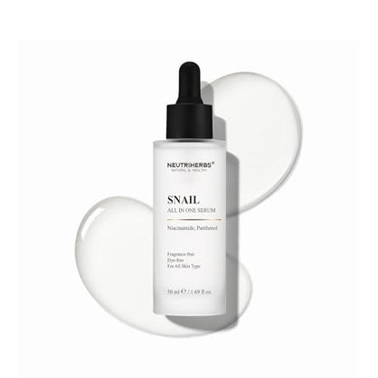 NeutriHerbs Pro 10% Snail Mucin Serum – 20X Concentrated Anti-Aging, Ultra-Hydrating & Non-Sticky Formula for Sensitive Skin, USA-Sourced Snail Secretion Filtrate, 1.69 fl oz