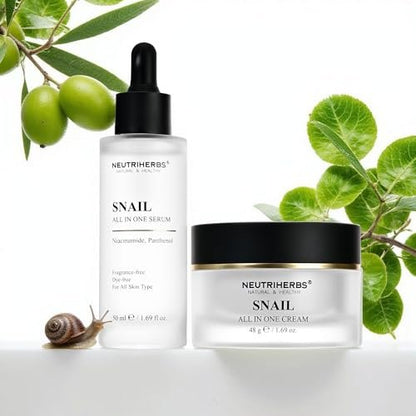 NeutriHerbs Pro 10% Snail Mucin Serum – 20X Concentrated Anti-Aging, Ultra-Hydrating & Non-Sticky Formula for Sensitive Skin, USA-Sourced Snail Secretion Filtrate, 1.69 fl oz