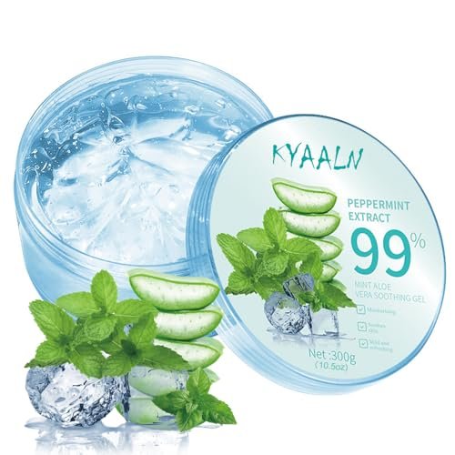 KYAALN Aloe Vera Gel for Face & Body – 10.5 oz, Fast Absorbing, Non-Sticky, Deep Hydration for Dry Skin, Sunburn Relief, After Shave, Hair & Scalp Care, All Skin Types - görsel 2