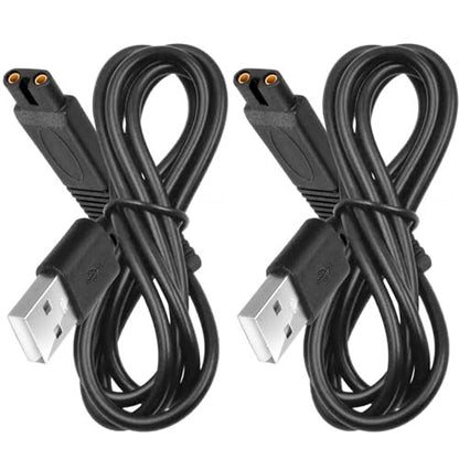 2 Pack USB Charger Cord Compatible with Freebird Head Shaver Only, Flex Series Shaver Charging Cable Replacement for Freebird Shaving Kit Electric Razor, 3.3FT