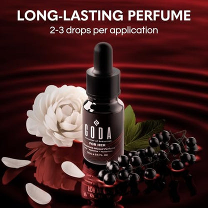 GODA Pheromones Perfume for Women – The Original – Long-Lasting Floral Fragrance with Jasmine & Rose – Vegan & Cruelty-Free – 15ml / 0.50 fl. oz Avelisse