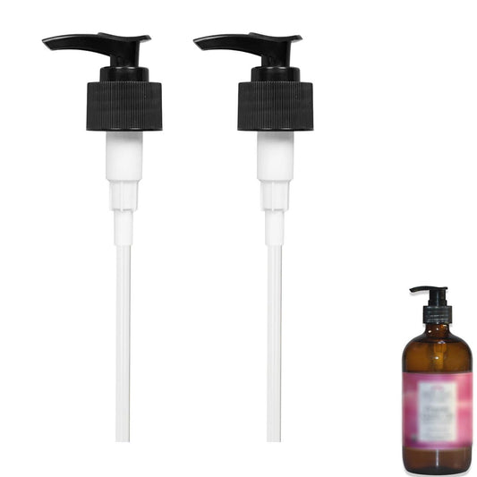 Replacement Dispenser Pump Compatible with Heritage Store, Queen of The Thrones & Rejuve Naturals Castor Oil 16 oz – 2 Pack, Black