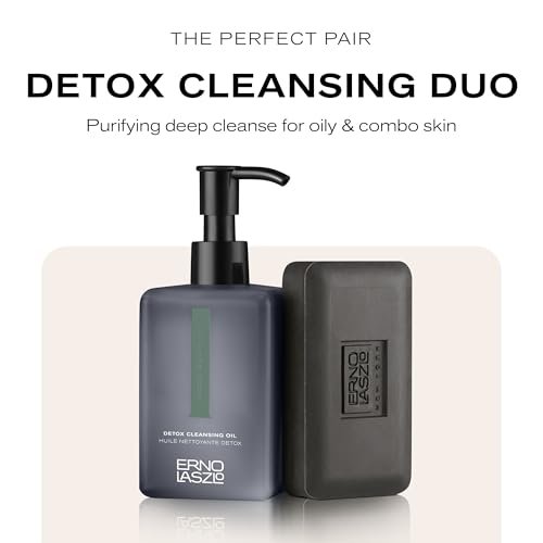 Erno Laszlo Sea Mud Deep Cleansing Face Wash Bar - Detox Charcoal Soap with Dead Sea Mud for Oily, Blemish-Prone Skin, 3.4 oz Avelisse
