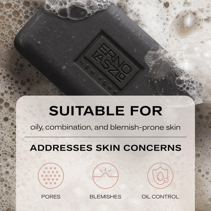 Erno Laszlo Sea Mud Deep Cleansing Face Wash Bar - Detox Charcoal Soap with Dead Sea Mud for Oily, Blemish-Prone Skin, 3.4 oz Avelisse