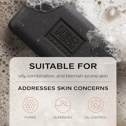 Erno Laszlo Sea Mud Deep Cleansing Face Wash Bar - Detox Charcoal Soap with Dead Sea Mud for Oily, Blemish-Prone Skin, 3.4 oz Avelisse