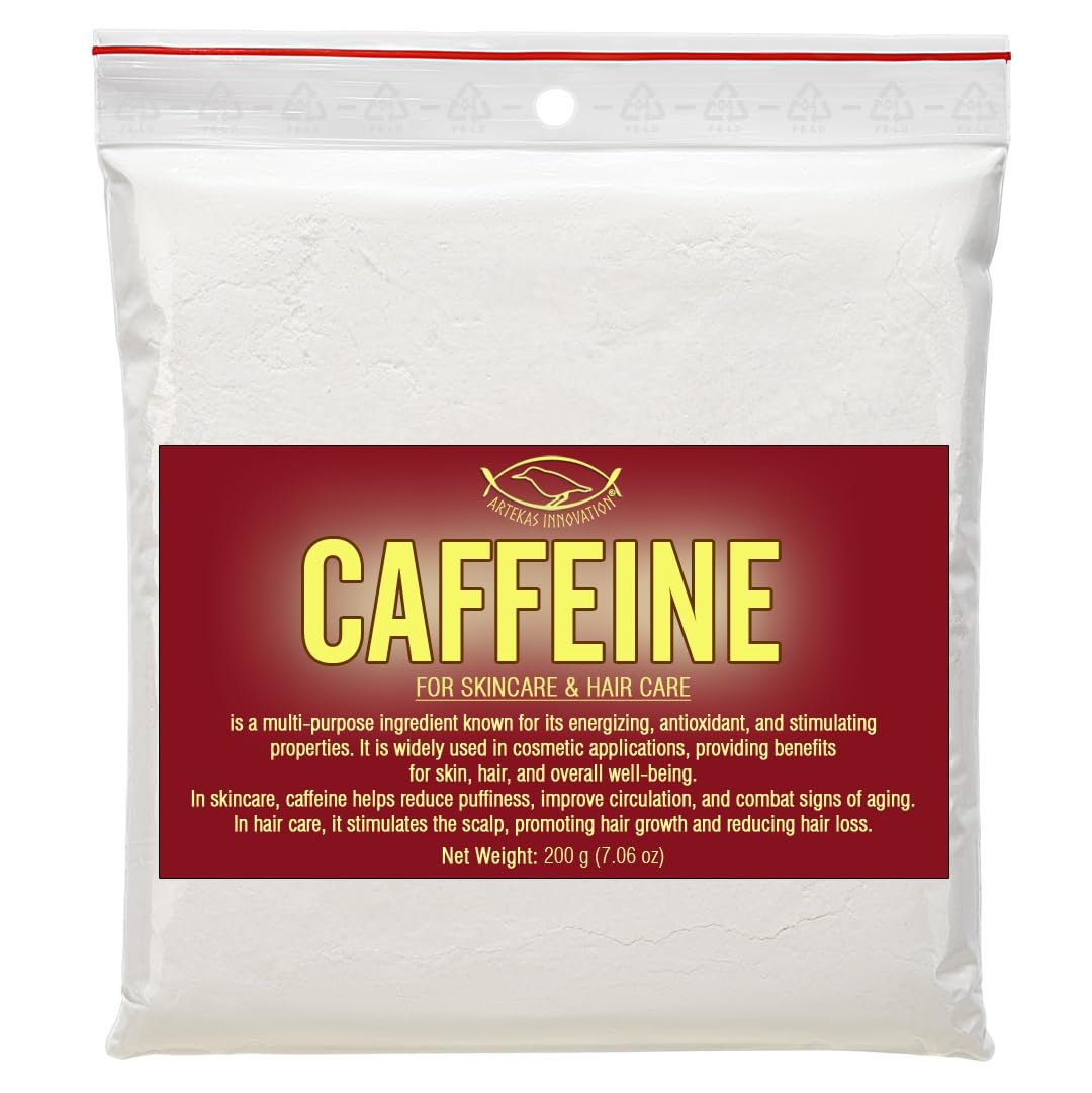 Caffeine Powder for DIY Cosmetics & Homemade Formulations – 200 g (7.06 oz) – Artekas Innovation Avelisse