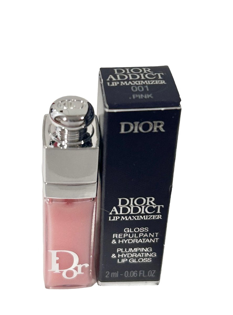 Dior Addict Lip Maximizer Lip Plumping Gloss #001 PINK - Mini Travel Size (2 ml / 0.06 fl oz) Avelisse